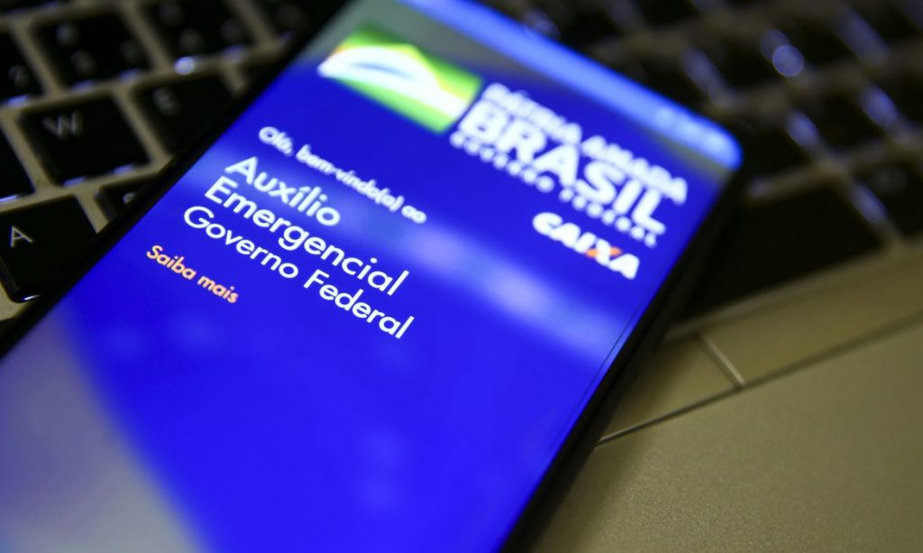 Aplicativo auxílio emergencial do Governo Federal. / Foto: Marcelo Camargo/Agência Brasil